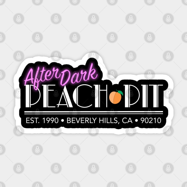 Peach Pit After Dark Sticker by Totally Major